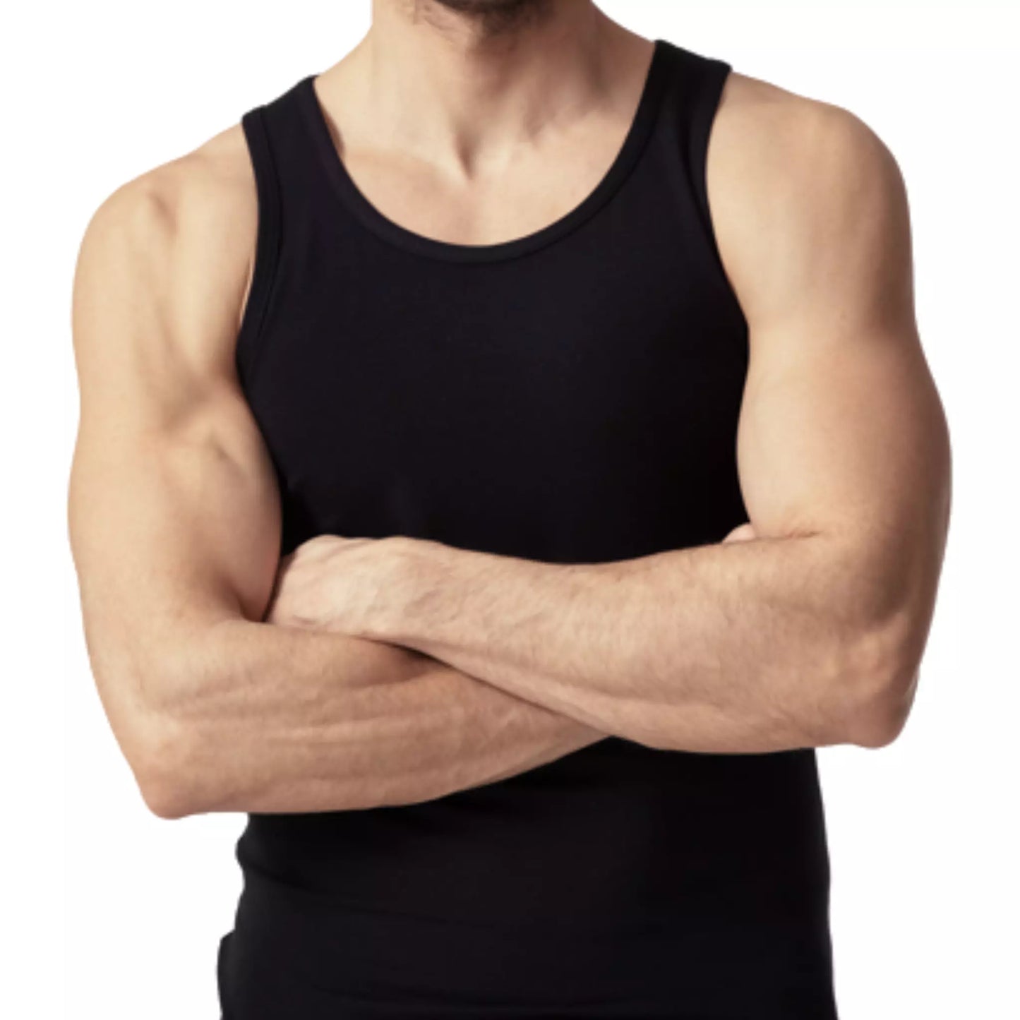 Canotta uomo spalla larga in caldo cotone elasticizzato 743 oltremare 4 pezzi