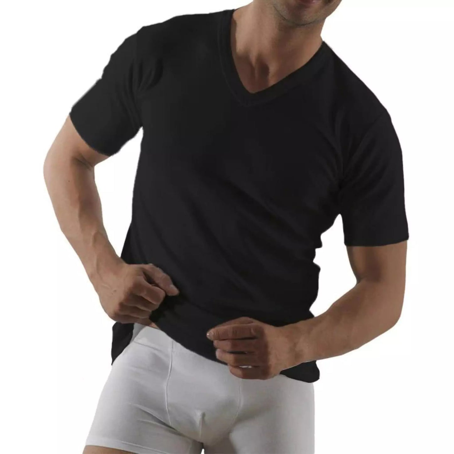 Maglia uomo Rossoporpora mezza manica punta cotone caldo 9040