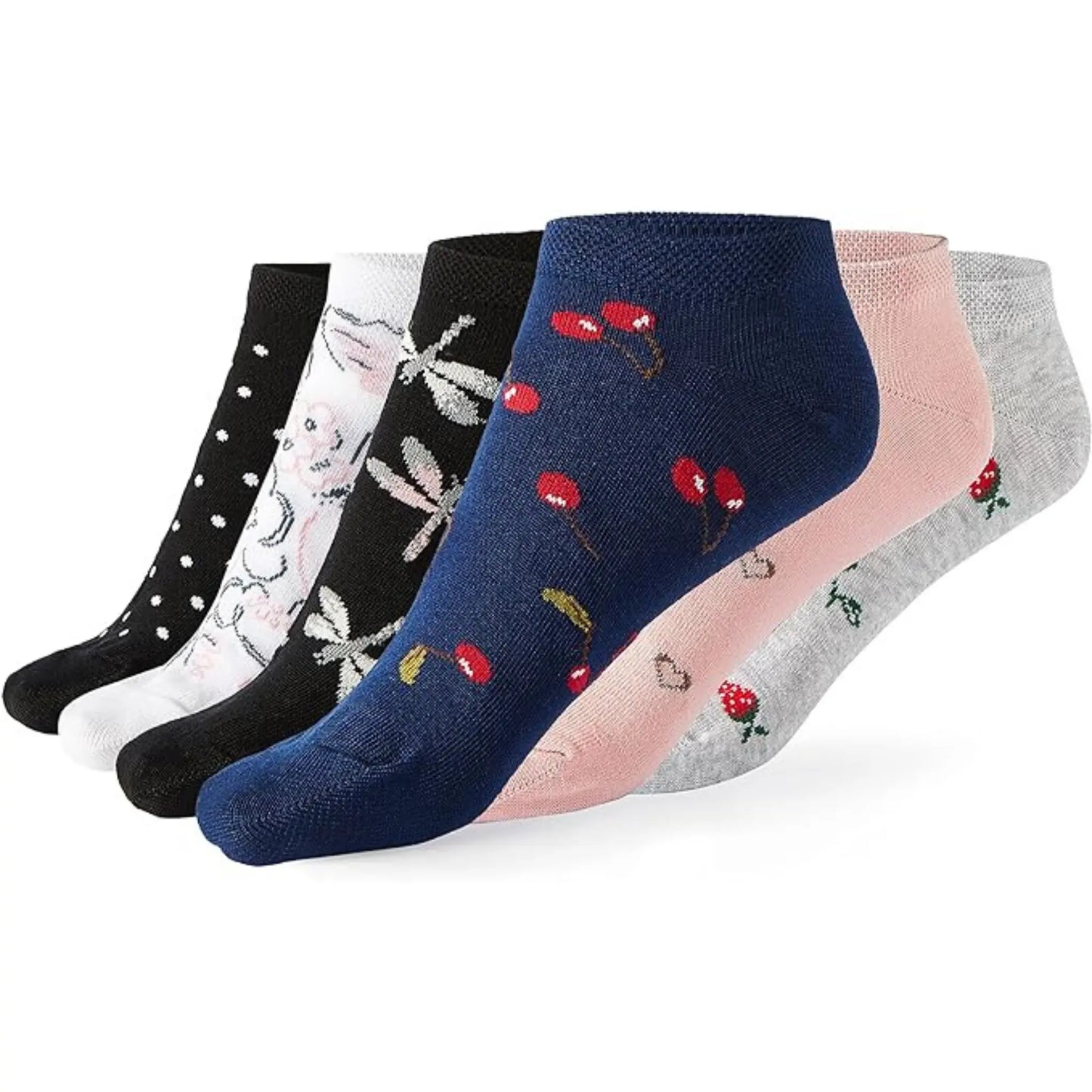 Calza corta donna Enrico Coveri fantasmino pariscarpa o corta cotone 6 paia