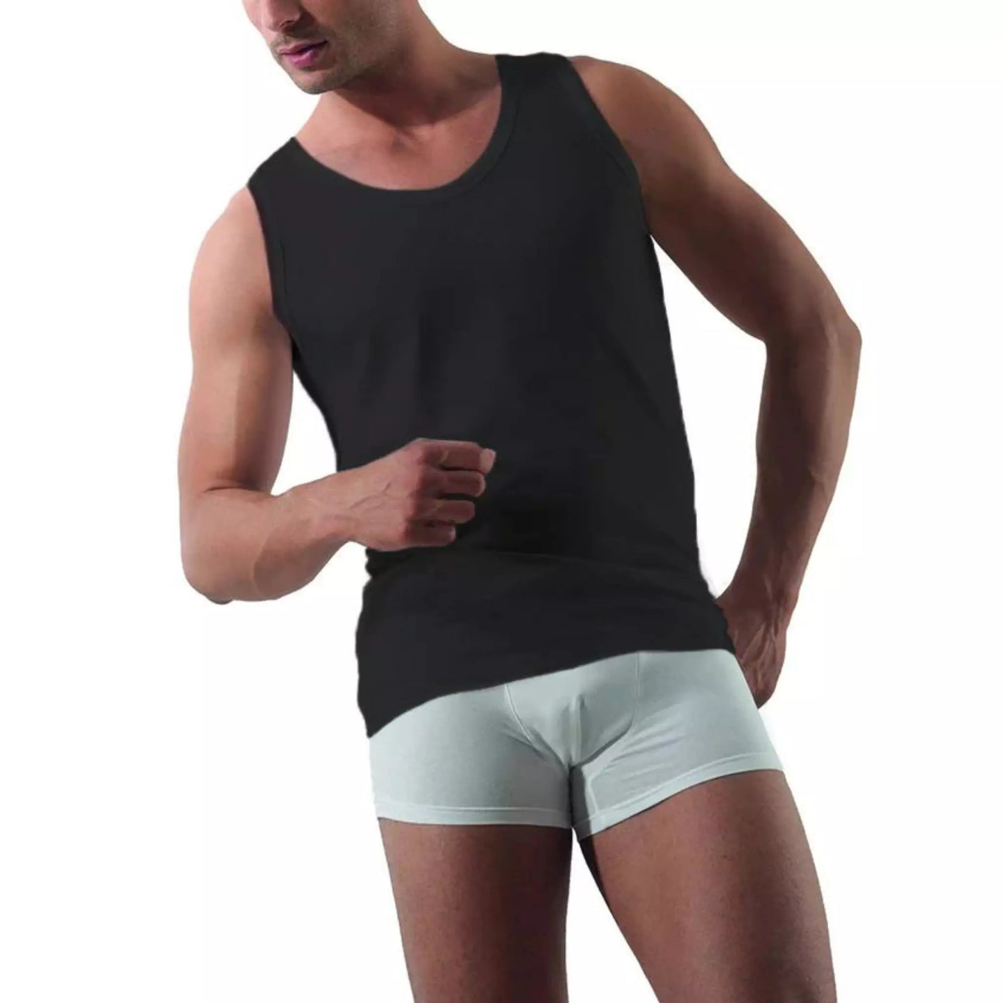 Canotta uomo rossoporpora spalla larga 2040 vogatore 3 pezzi