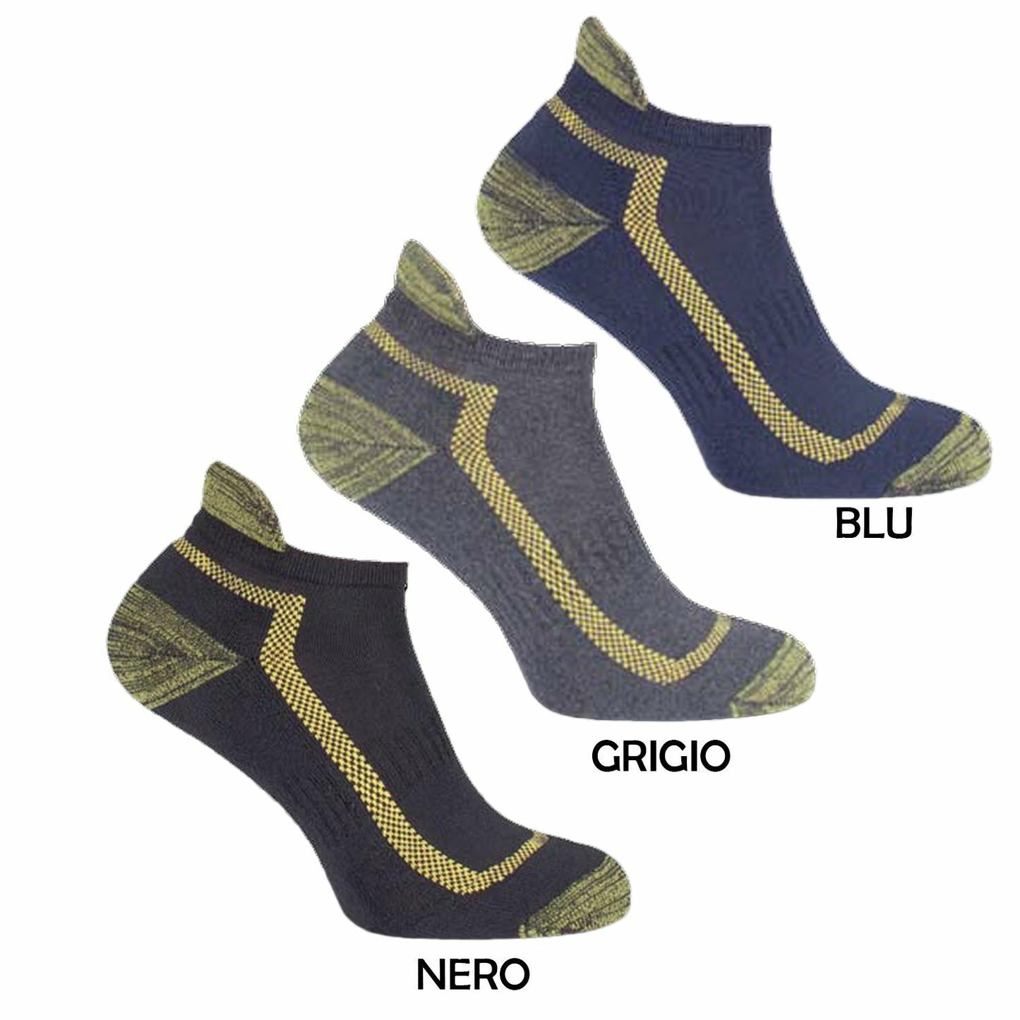 Men's socks 6 pairs of soft and resistant professional work socks with internal insole