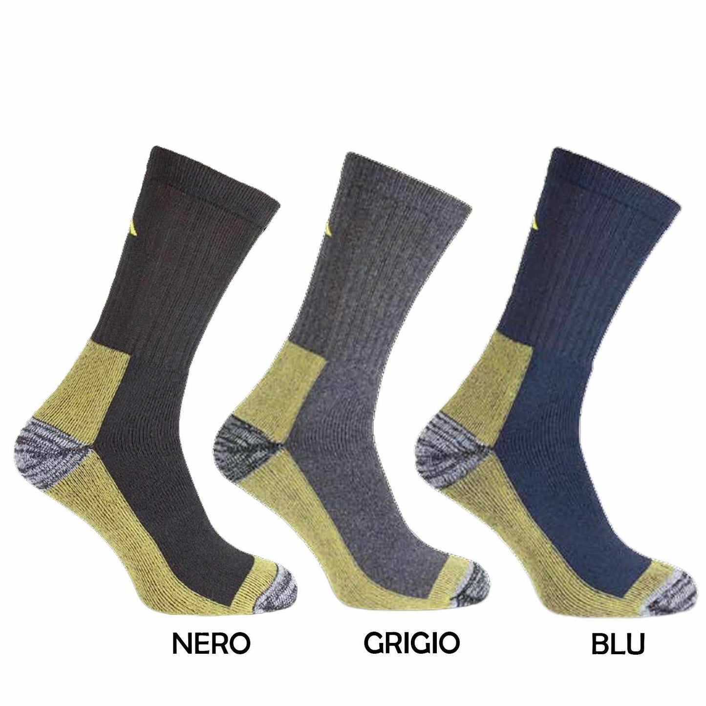 Men's socks 6 pairs of soft and resistant professional work socks with internal insole