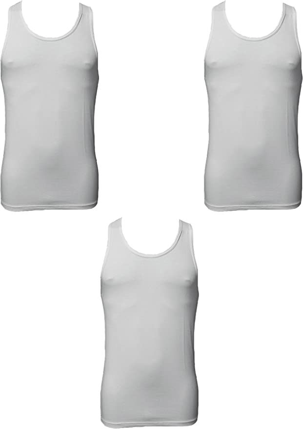 ENRICO COVERI ART.1002 - 3 Canotte uomo spalla larga in cotone bielastico