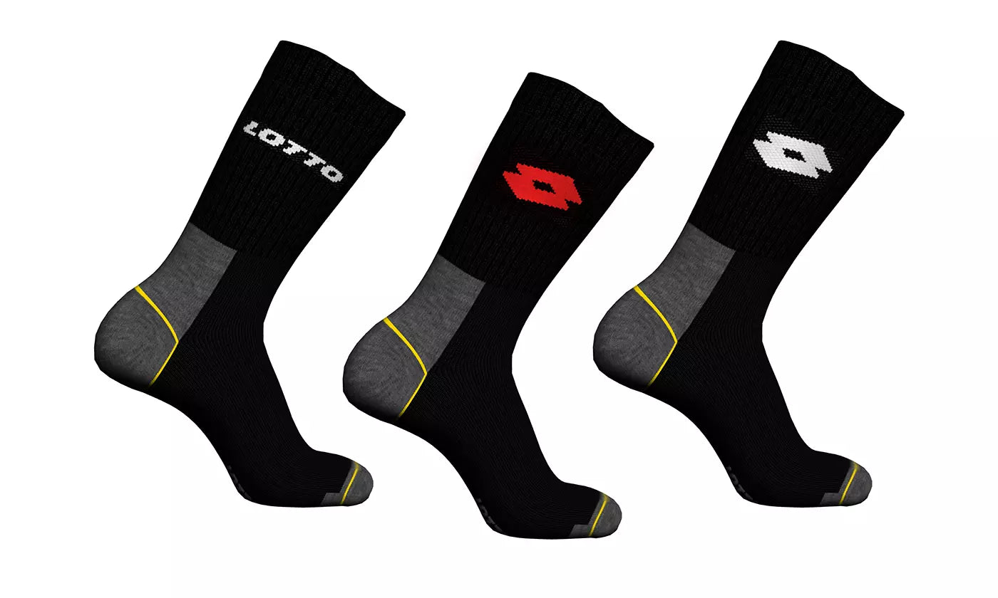 Calze uomo 3 paia di calzini da lavoro professionali con rinforzo su punta e tallone in spugna.