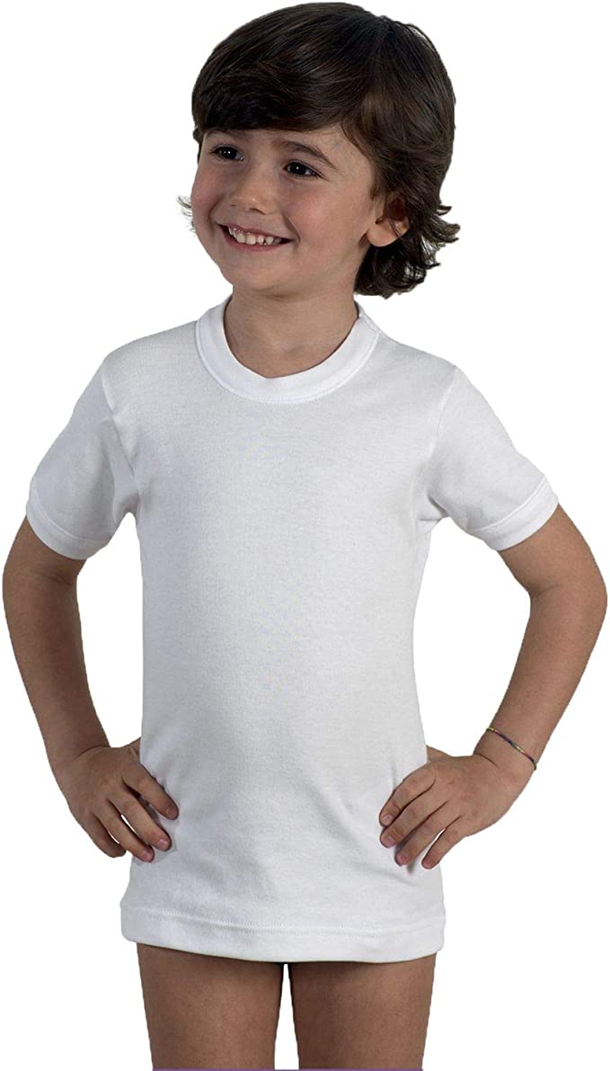 Set da 3 Maglie Interne Bimbo a Manica Corta in Caldo Cotone