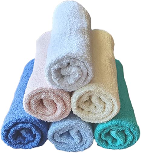THREE EFFE; 1 Set of 12 Face and Bidet Towels Hotel B&B Model in Soft 100%  Cotton 60x100 Centimeters for the Face and 40 x 60 for the Bidet.