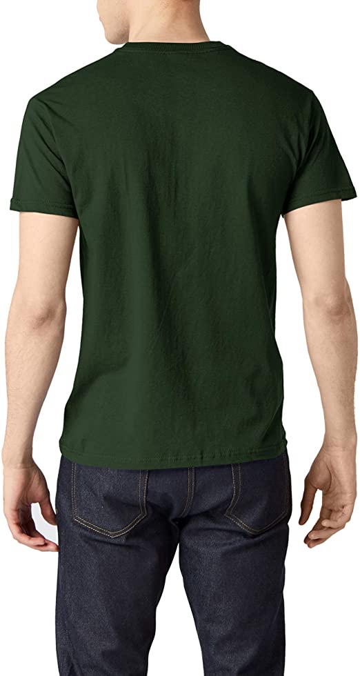 T-shirt a manica corto a collo U Verde - Fruit of the Loom
