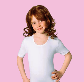 Set of short-sleeved inner t-shirts for children in warm white cotton