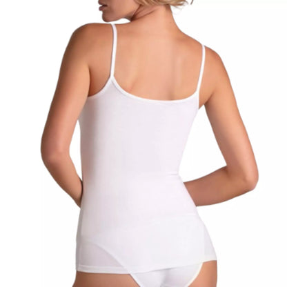 Canotta top donna con dettagli in pizzo spalla stretta cotonella gd135 3 pezzi