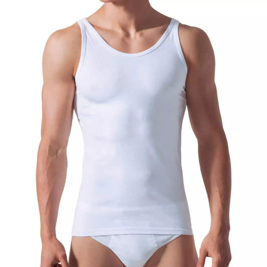 Canottiera Intima uomo rossoporpora spalla larga CU003 cotone bielastico 3pz