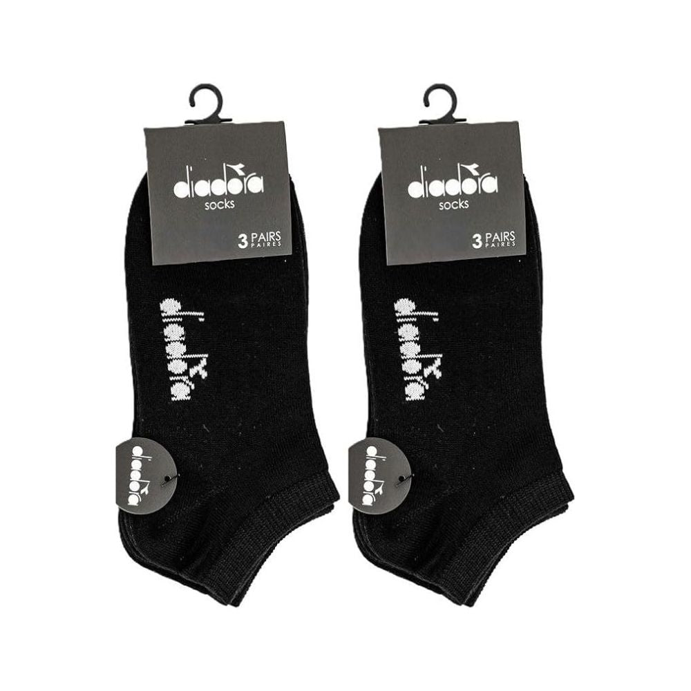 Fantasmini Diadora Calzini in Cotone Merceizzato Neri