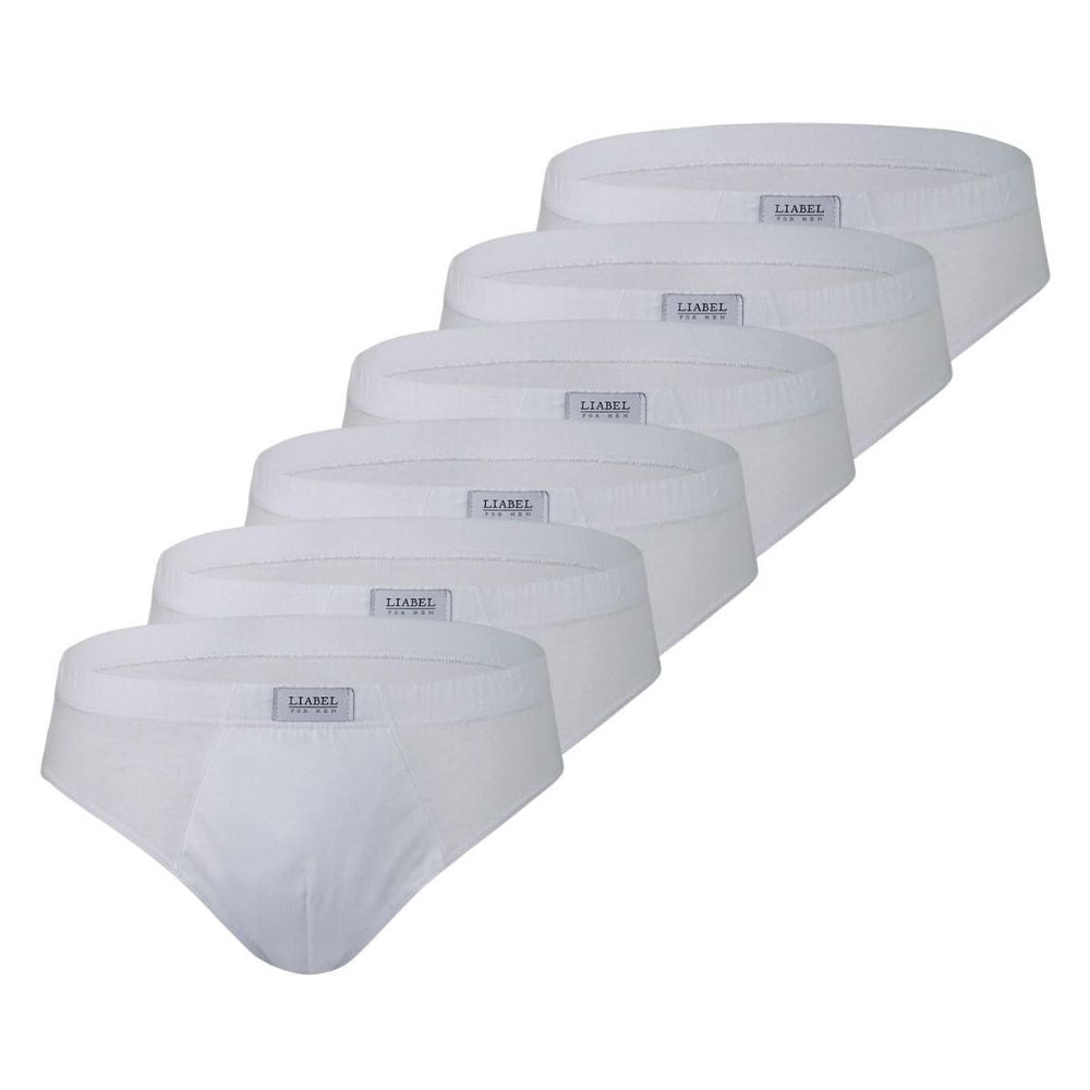 Liabel 6 Paia di Slip Uomo in Puro Cotone Filo di Scozia