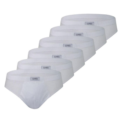 Liabel 6 Paia di Slip Uomo in Puro Cotone Filo di Scozia