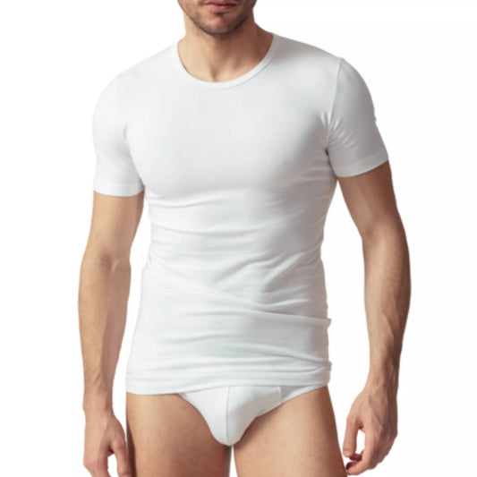 Maglia uomo mezza manica girocollo oltremare 744 caldo cotone elasticizzato 4 pezzi