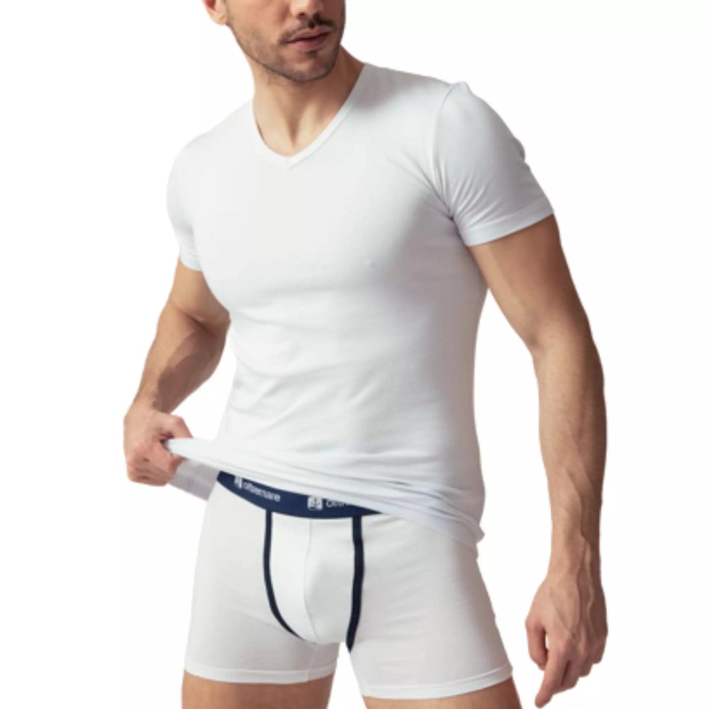 Maglietta intima uomo manica corta punta oltremare 745 termobielastico 4 pezzi