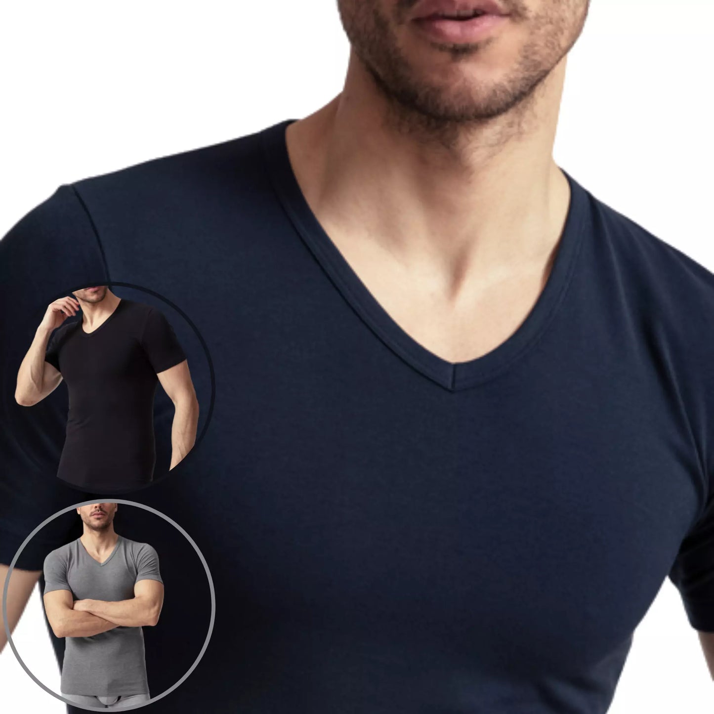 Maglietta intima uomo manica corta punta oltremare 745 termobielastico 4 pezzi