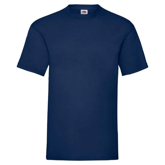 Maglietta a Manica Corta Fruit of the Loom Navy Uomo in 100% Cotone | Girocollo Classica