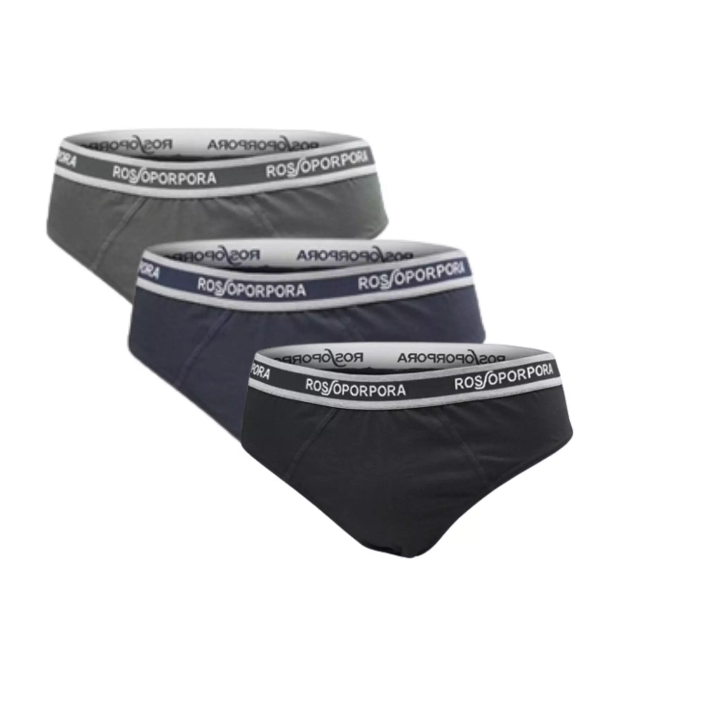 Slip uomo elastico esterno in cotone elasticizzato Rossoporpora Ross 3 pezzi