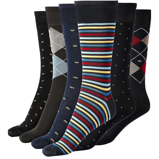 Calza uomo Enrico Coveri lungo cotone mercerizzato fantasia 6 paia