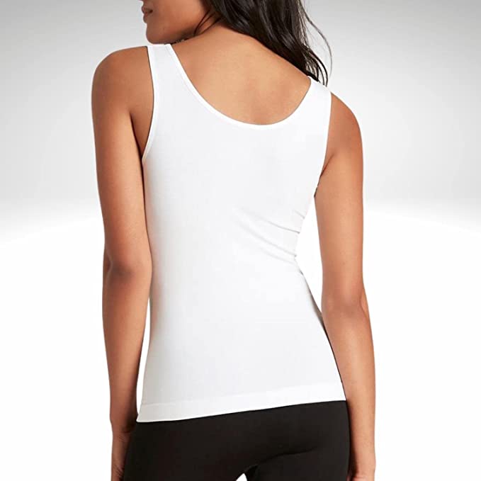 Set da 3 Canottiere Donna Seamless Elasticizzato Spalla Larga, Canotta elegante.
