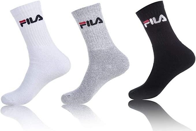 Set da 3 paia di Calze Sportive per Uomo in Cotone spugna.
