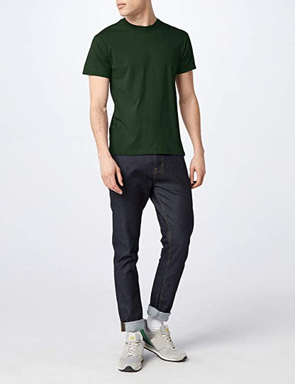 T-shirt a manica corto a collo U Verde - Fruit of the Loom